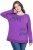 Ulla Popken Magnifique Split Style Sweatshirt Purple - Megztiniai ir džemperiai - 
