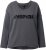 Ulla Popken Inspire Lettering V-Neck Sweatshirt Graphite Grey - Megztiniai ir džemperiai - 