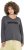 Ulla Popken Inspire Lettering V-Neck Sweatshirt Graphite Grey - Megztiniai ir džemperiai - 