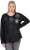 Ulla Popken Metallic Print Extra Soft Christmas Sweatshirt Black - Megztiniai ir džemperiai - 