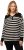 Ulla Popken Striped Troyer Collar Sweater Black - Megztiniai ir džemperiai - 