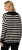 Ulla Popken Striped Troyer Collar Sweater Black - Megztiniai ir džemperiai - 