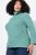 Ulla Popken Asymmetric Zipper Turtleneck Sweater Green - Megztiniai ir džemperiai - Jaukūs džemperiai ir megztiniai