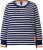 Ulla Popken Striped Drawstring Hem Sweatshirt Navy - Megztiniai ir džemperiai - 