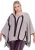 Ulla Popken Brushstroke Knit Poncho Beige - Megztiniai ir džemperiai - 