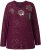 Ulla Popken Metallic Print Extra Soft Christmas Sweatshirt Dark Wine Red - Megztiniai ir džemperiai - 