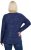 Ulla Popken Metallic Print Extra Soft Christmas Sweatshirt Ink Blue - Megztiniai ir džemperiai - 