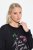 Ulla Popken Sparkling Sequin Bows Christmas Sweatshirt Black - Megztiniai ir džemperiai - Jaukūs džemperiai ir megztiniai