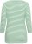Kaffe Curve Lia Boatneck 3/4 T-Shirt Chalk/Bright Green - Marškinėliai ir palaidinės - 