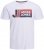 Jack & Jones Logan T-Shirt White - Marškinėliai - Marškinėliai - 2XL-14XL