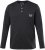 JP1880 T-Shirt Henley Long Sleeve Black TALL - VYRIŠKI DRABUŽIAI MT-6XLT - Drabužiai aukštiems vyrams