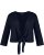 Ulla Popken Versatile Surplice Wrap Tie Hem Bolero Top Navy - Marškinėliai - 