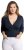 Ulla Popken Versatile Surplice Wrap Tie Hem Bolero Top Navy - Marškinėliai - 