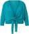 Ulla Popken Versatile Surplice Wrap Tie Hem Bolero Top Teal - Marškinėliai - 
