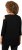 Ulla Popken Asymmetric Petal Cutouts A-line Fit Stretch Knit Top Black - Marškinėliai - 