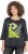 Ulla Popken Graphic Patch Print 3/4 Sleeve T-Shirt Black - Marškinėliai - 