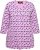Ulla Popken Geometric Pattern 3/4 Sleeve Tee Amethyst - Spausdinti marškinėliai moterims - 
