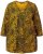 Ulla Popken Animal Print 3/4 Sleeve V-Neck Tee Neon Orange - Marškinėliai - 