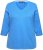 Ulla Popken Country Lettered 3/4 Sleeve Tee Teal Blue - Spausdinti marškinėliai moterims - 