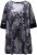 Ulla Popken Velvet Peacock Feather 3/4 Sleeve Tunic Blouse Black - Marškinėliai - 