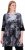 Ulla Popken Velvet Peacock Feather 3/4 Sleeve Tunic Blouse Black - Marškinėliai - 