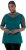 Ulla Popken Sequined Mesh Sleeve Blouse Dark Green - Marškinėliai - 