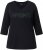 Ulla Popken SPRING Studded 3/4 Sleeve Tee Black - Marškinėliai - 