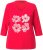 Ulla Popken Floral Graphic V-Neck Tee Lychee - Spausdinti marškinėliai moterims - 