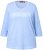 Ulla Popken UNIQUE Embroidered 3/4 Sleeve Tee Light Blue - Marškinėliai - 