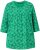 Ulla Popken Graphic Flower A-Line 3/4 Sleeve Tee Moss Green - Marškinėliai - 