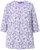 Ulla Popken Graphic Flower A-Line 3/4 Sleeve Tee Lavender - Marškinėliai - 
