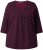 Ulla Popken Mixed Pattern Stripe 3/4 Sleeve Tee Black - Spausdinti marškinėliai moterims - 