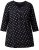 Ulla Popken Flower Print 3/4 Sleeve Tee Black - Marškinėliai - 
