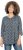 Ulla Popken Graphic Print Pleated 3/4 Sleeve Tee Atlantic Blue - Marškinėliai - 