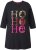 Ulla Popken Ho Ho Ho 3/4 Sleeve Graphic Tunic Tee Black - Marškinėliai - 