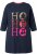 Ulla Popken Ho Ho Ho 3/4 Sleeve Graphic Tunic Tee Navy - Marškinėliai - 