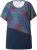 Ulla Popken Quick Drying Geometric Print Short Sleeve Tee Navy Blue - Spausdinti marškinėliai moterims - 