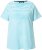 Ulla Popken Palm Tree Embroidered Tee Deep Aqua - Spausdinti marškinėliai moterims - 