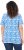 Ulla Popken Coral Reef Printed Short Sleeve V-Neck Tee Teal Blue - Spausdinti marškinėliai moterims - 