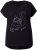 Ulla Popken Metallic Animal Cap Sleeve Graphic Tee Black - Spausdinti marškinėliai moterims - 