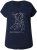 Ulla Popken Metallic Animal Cap Sleeve Graphic Tee Navy - Spausdinti marškinėliai moterims - 