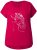 Ulla Popken Metallic Animal Cap Sleeve Graphic Tee Dark Raspberry - Spausdinti marškinėliai moterims - 