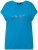 Ulla Popken Metallic Animal Cap Sleeve Graphic Tee Sapphire Blue - Spausdinti marškinėliai moterims - 