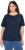 Ulla Popken TRUE Lettering Short Sleeve Tee Navy Blue - Spausdinti marškinėliai moterims - 