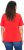 Ulla Popken TRUE Lettering Short Sleeve Tee Neon Red - Spausdinti marškinėliai moterims - 