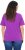 Ulla Popken TRUE Lettering Short Sleeve Tee Purple - Spausdinti marškinėliai moterims - 
