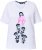 Ulla Popken Flocked Short Sleeve Graphic Tee Snow White - Spausdinti marškinėliai moterims - 