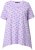 Ulla Popken Palm Tree Print Pointed Hem Tee Lavender - Spausdinti marškinėliai moterims - 