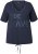 Ulla Popken Ride The Wave Short Sleeve V-Neck Graphic Tee Navy Blue - Spausdinti marškinėliai moterims - 