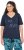 Ulla Popken Ride The Wave Short Sleeve V-Neck Graphic Tee Navy Blue - Spausdinti marškinėliai moterims - 